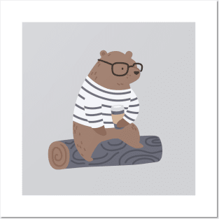 Hipster Bear Posters and Art